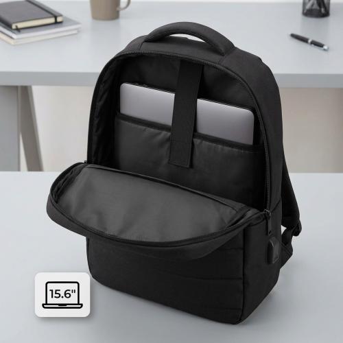 Mochila Subblim Compact Backpack 15L para Portátiles hasta 15.6"/ Repelente al agua/ Cinta para Trolley/ Negra_3