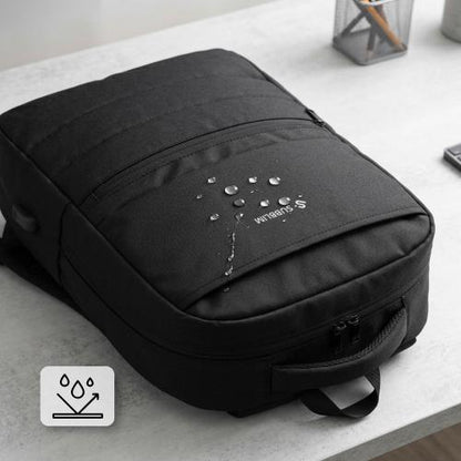 Mochila Subblim Compact Backpack 15L para Portátiles hasta 15.6"/ Repelente al agua/ Cinta para Trolley/ Negra_5