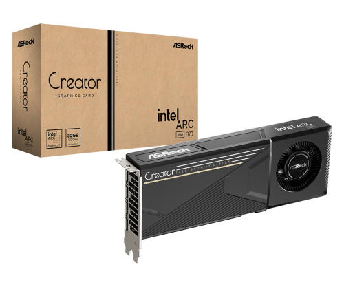 Grafikkarte ASROCK IntelÂ® Arc Pro B70 Creator / Preto / 32GB B70 CL / 90-GA6GZZ-00UANF_0