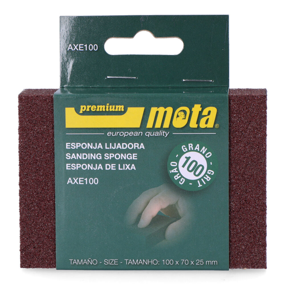 Lixa de esponja oxido de alumÃ­nio grÃ£o 100 axe100 mota_0