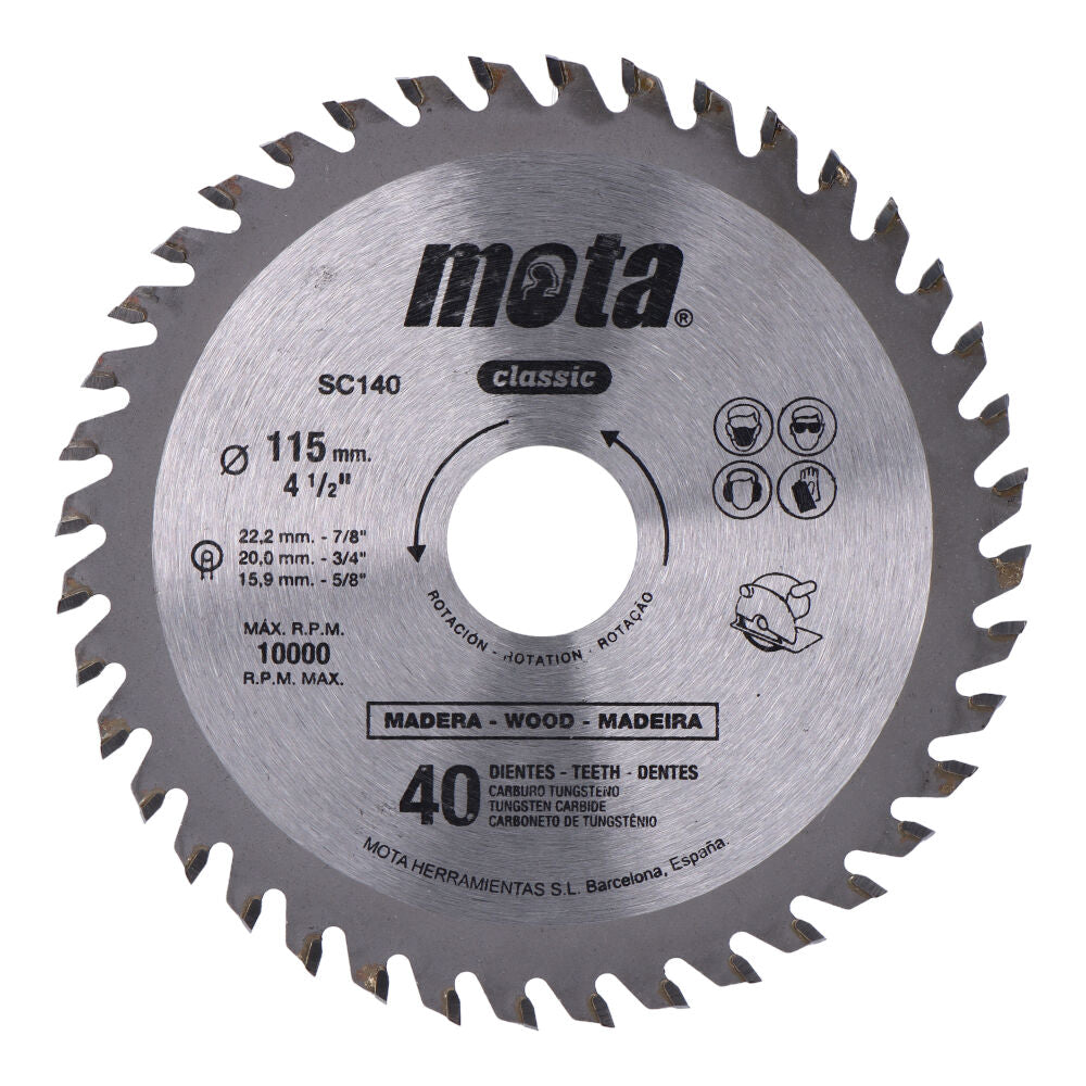 Erra circular widia Ã¸115mm 40 dentes clp18 sc140 mota_0