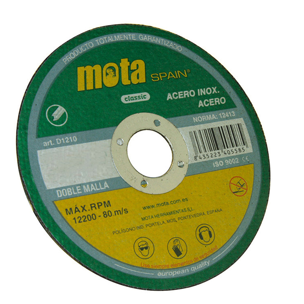 Disco de corte aÃ§o inox Ã¸115x1.6x22.23mm d1116 mota_0