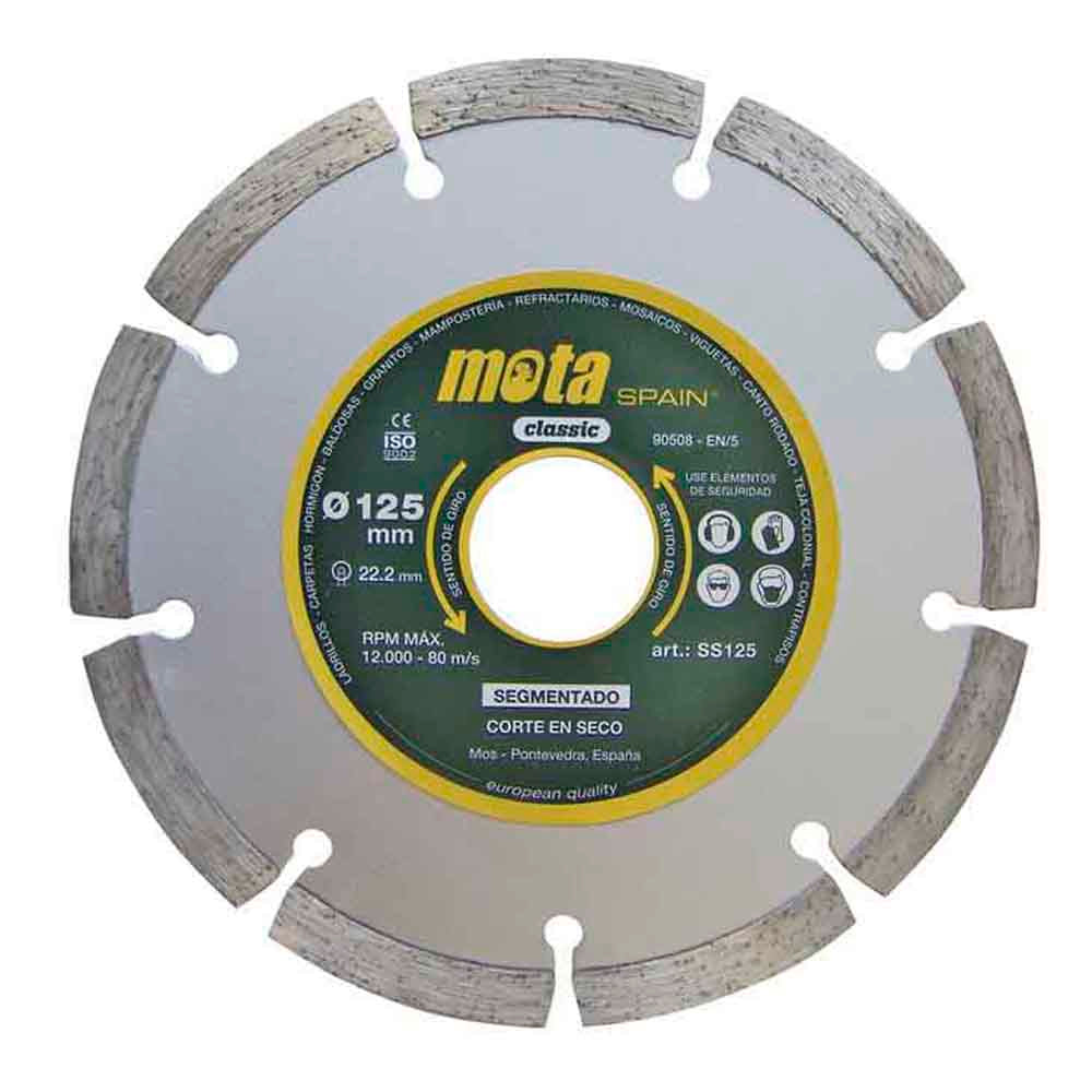 Disco diamante segmento laster Ã¸125mm ss125 mota_0