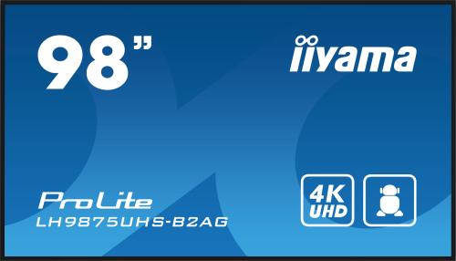 Display LCD IIYAMA ProLite LH9875UHS-B2AG / Preto / 98" 4K UHD_1