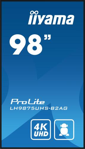 Display LCD IIYAMA ProLite LH9875UHS-B2AG / Preto / 98" 4K UHD_2