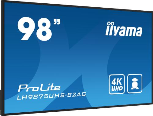 Display LCD IIYAMA ProLite LH9875UHS-B2AG / Preto / 98" 4K UHD_3