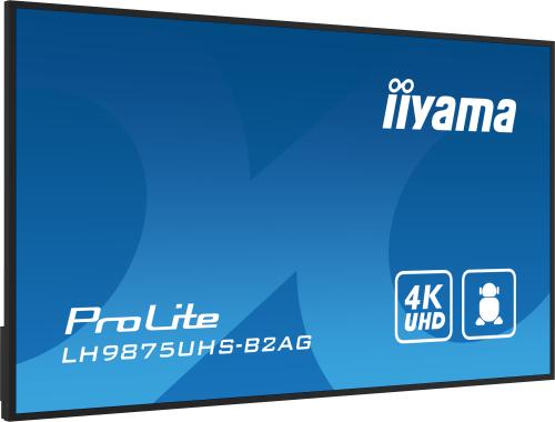 Display LCD IIYAMA ProLite LH9875UHS-B2AG / Preto / 98" 4K UHD_5