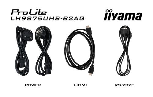 Display LCD IIYAMA ProLite LH9875UHS-B2AG / Preto / 98" 4K UHD_19
