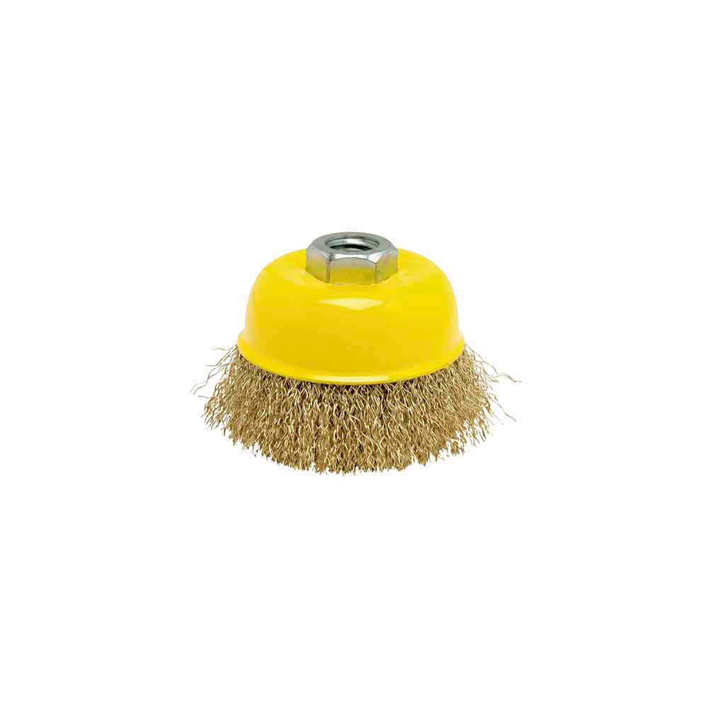Escova copo arame ondulado Ã¸60mm fho60 mota_0