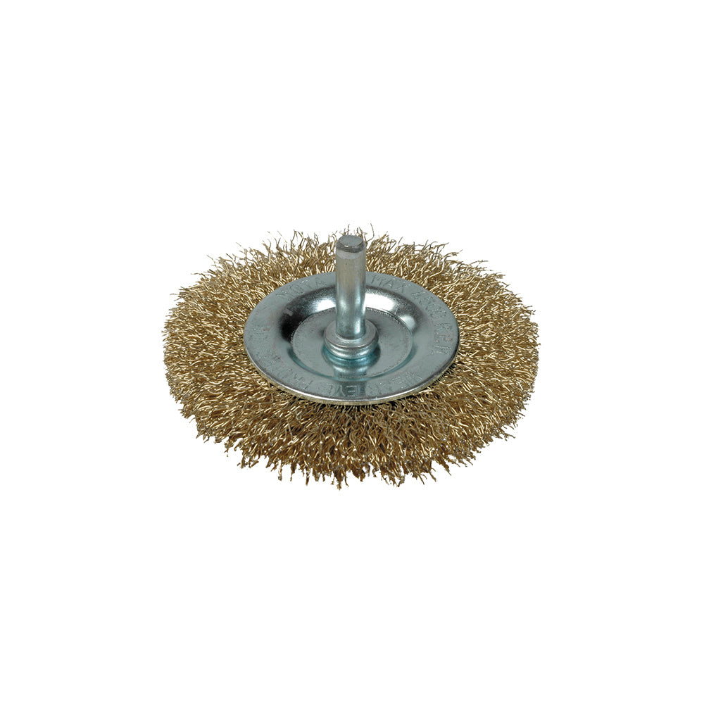 Escova con espiga aÃ§o ondulado Ã¸100mm fac100 mota_0