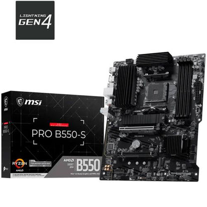 PLACA MSI PRO B550-S,AMD,AM4,B550,4DDR4,128GB,HDMI,GBLAN,4SATA3+2M.2,7USB3.2,ATX_0