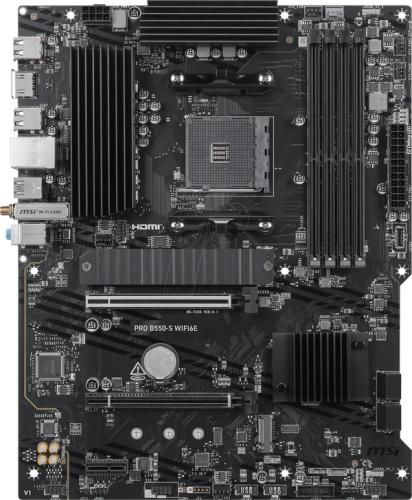 PLACA MSI PRO B550-S WIFI6E,AMD,AM4,B550,4DDR4,128GB,HDMI,GBLAN+WIFI6E+BT5.3,4SATA3+2M.2,7USB3.2,ATX_3