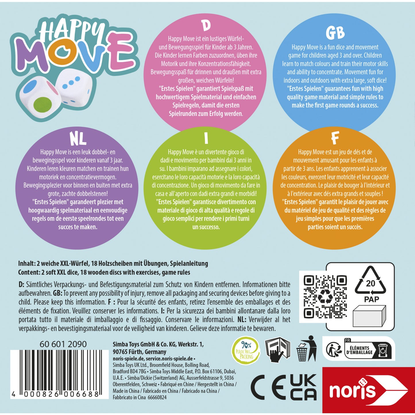 Noris Happy Move Jogo de Destreza Infantil 24 Meses+