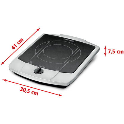 Placa Elétrica Cerâmica De Vidro Rommelsbacher CT 2200/E 2200W Inox/Cinza