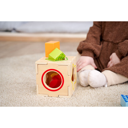 Jogo Educativo Eichhorn Color Peg Box Madeira 7 Peças
