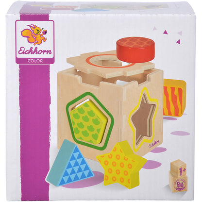 Jogo Educativo Eichhorn Color Peg Box Madeira 7 Peças