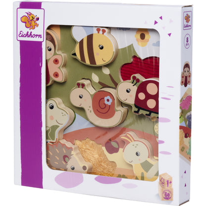 Puzzle Sensorial Eichhorn Bee Happy com Tecidos
