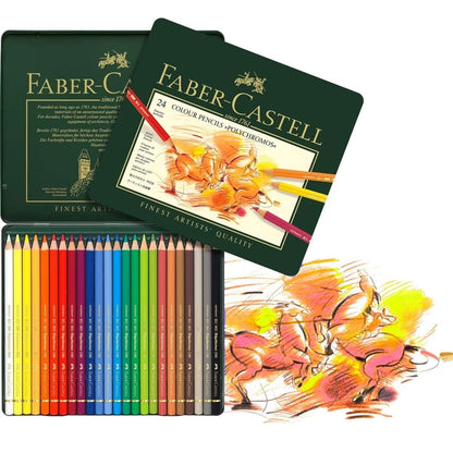 Estojo Metálico Faber-Castell Polychromos 24 Lápis de Cor