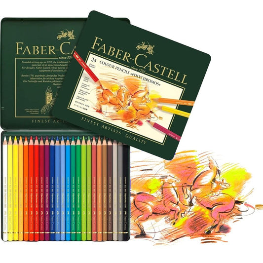 Estojo Metálico Faber-Castell Polychromos 24 Lápis de Cor