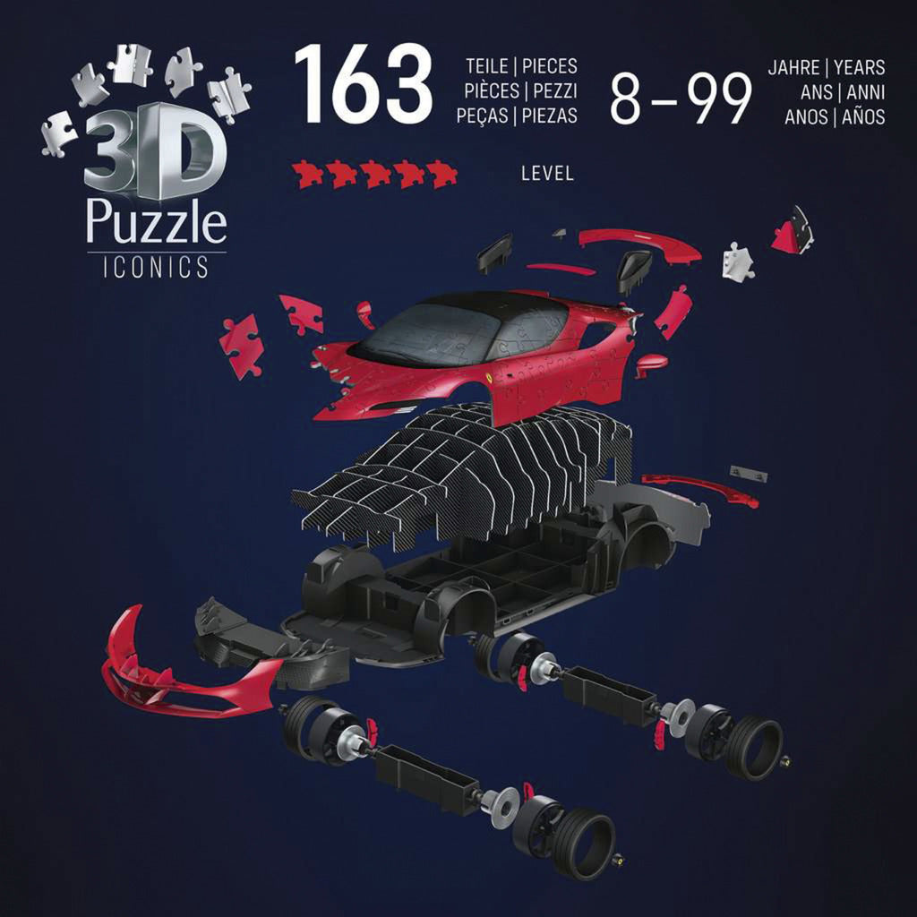 Puzzle 3D Ravensburger Iconics Ferrari SF90 Stradale 163 Peças
