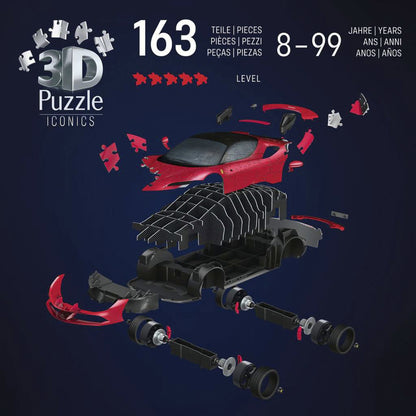 Puzzle 3D Ravensburger Iconics Ferrari SF90 Stradale 163 Peças