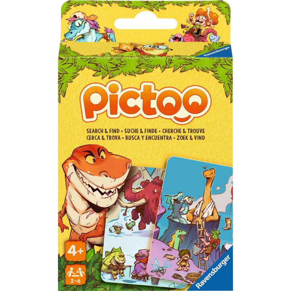 Jogo de Cartas Ravensburger Pictoo Dino World 2-6 Jogadores 4+