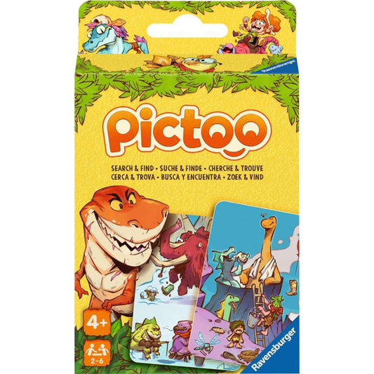 Jogo de Cartas Ravensburger Pictoo Dino World 2-6 Jogadores 4+