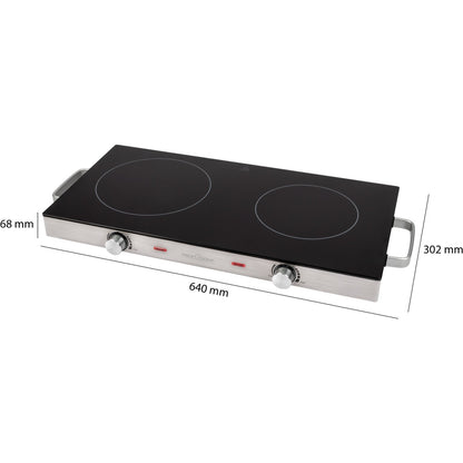 ProfiCook Placa Portátil de 2 Zonas 2800W DKP1211