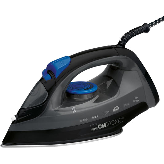 Ferro a Vapor Base Inox Clatronic DB 3703 1800W Preto/Azul