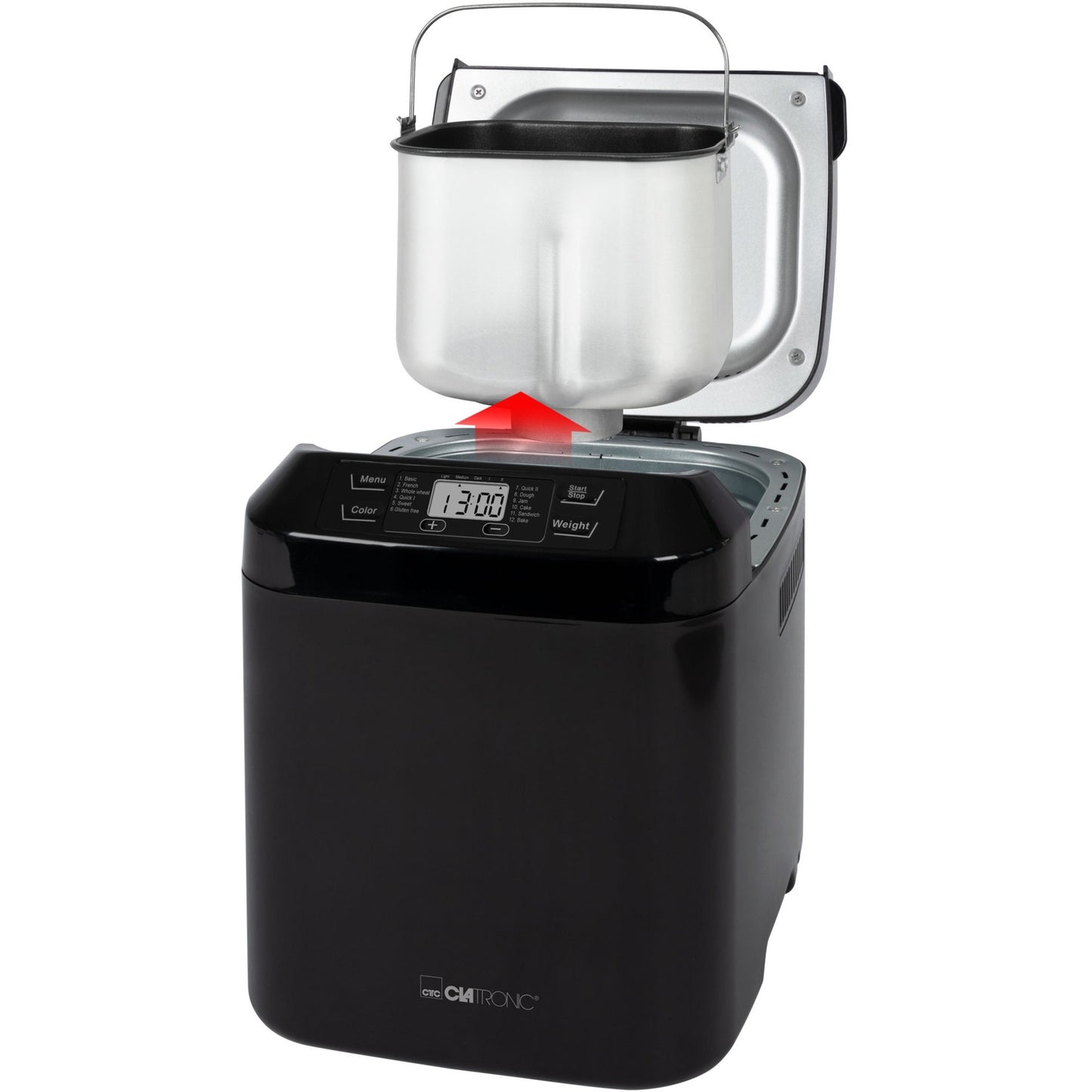 Máquina de Fazer Pão Clatronic BBA 3774 550W Preta