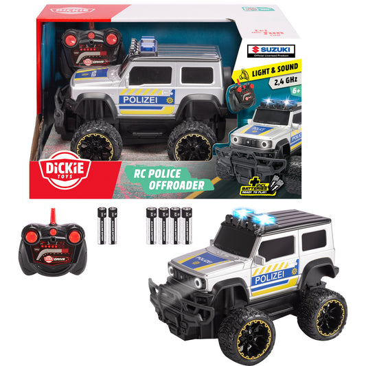 Carro RC Dickie Suzuki Jimny Polícia 1:24 2.4GHz 8km/h