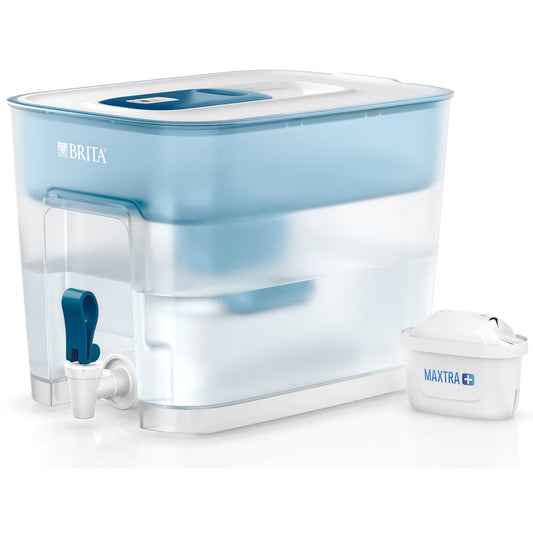 Dispensador de Água Filtrada 8,2L Brita Flow Basic Blue + 1 Filtro Maxtra Pro