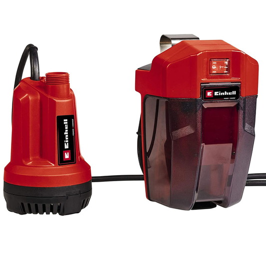 Bomba de Água Einhell Submersível GE-SP 18 Li Solo Vermelha_0