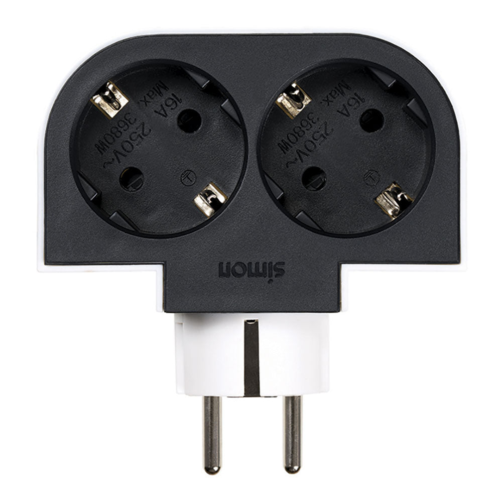 Adaptador giratÃ³rio schuko 2 tomadas 16a 250 v~_0