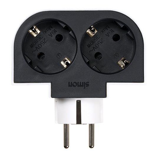 Adaptador giratÃ³rio schuko 2 tomadas 16a 250 v~_0
