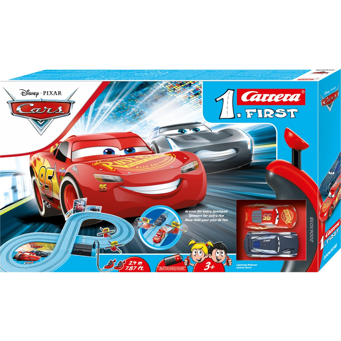 Pista de Carros Carrera FIRST Disney Pixar Cars Power Duel 2.4m