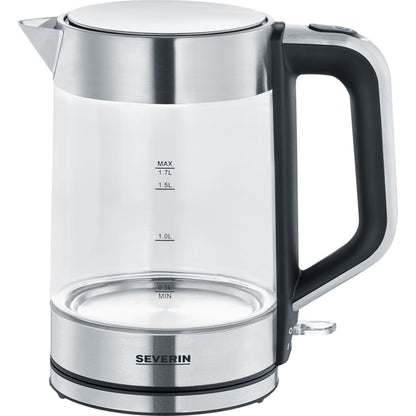 Chaleira Elétrica Severin WK3420 de 2200W e Capacidade de 1.7L em Vidro