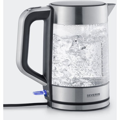 Chaleira Elétrica Severin WK3420 de 2200W e Capacidade de 1.7L em Vidro