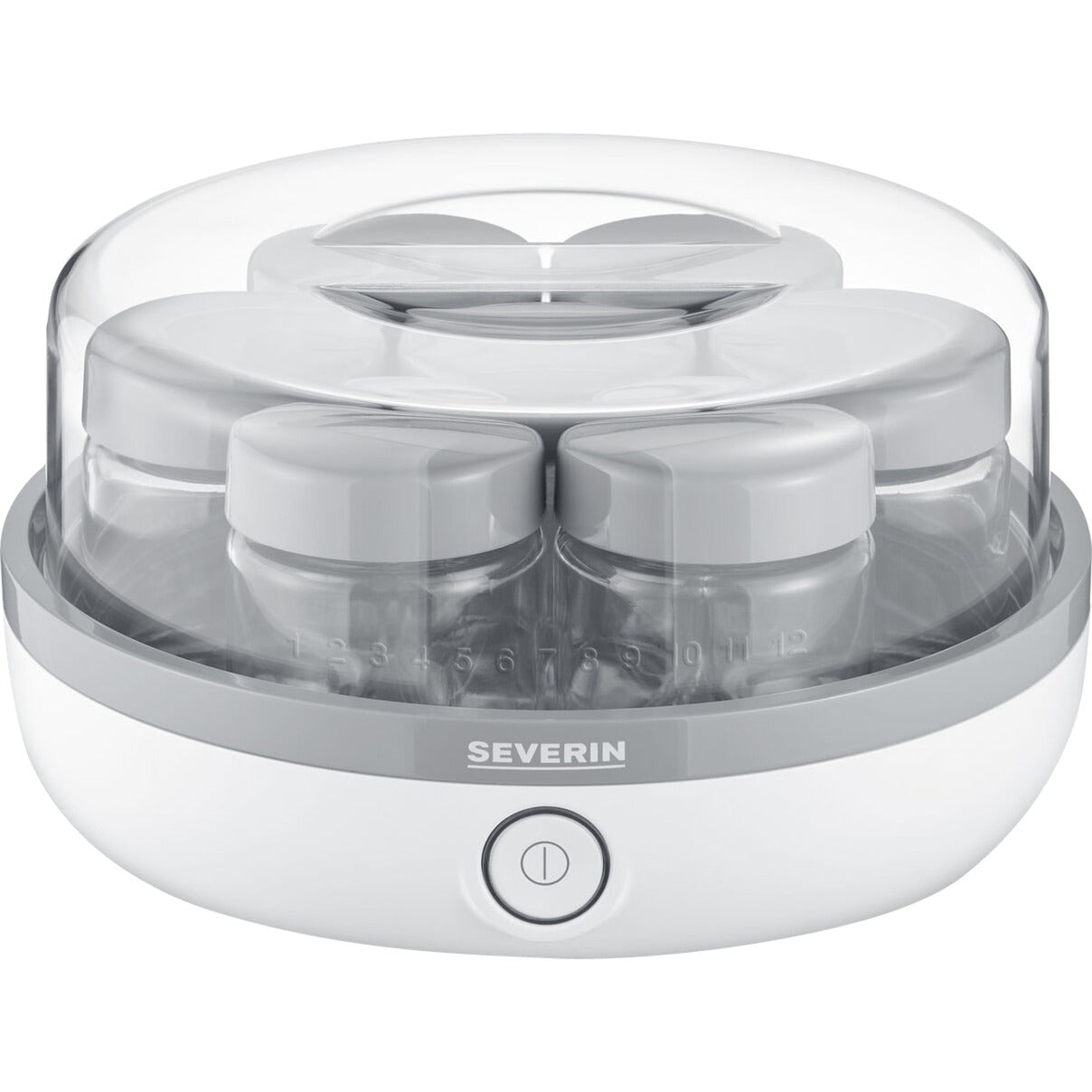 Iogurteira Severin JG 3518 13W e com 7 Copos - Branco e Cinza