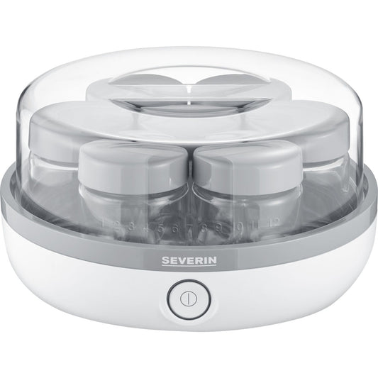 Iogurteira Severin JG 3518 13W e com 7 Copos - Branco e Cinza