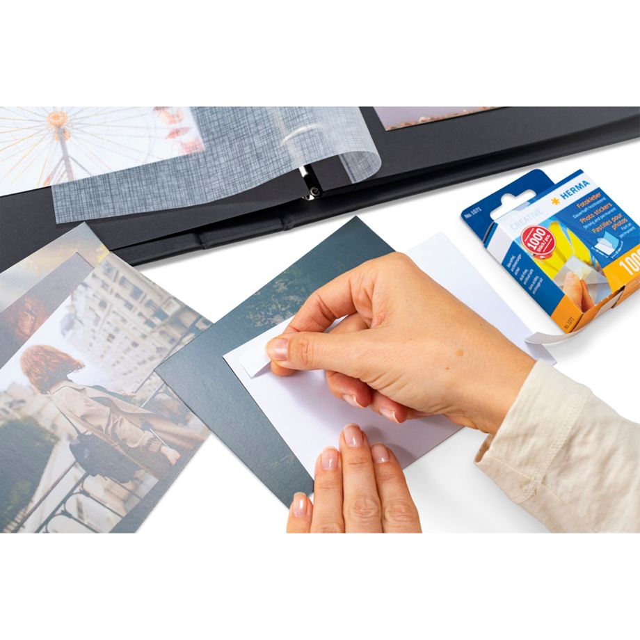 Stickers Adesivos para colar Fotografias no Album HERMA 1000 pcs