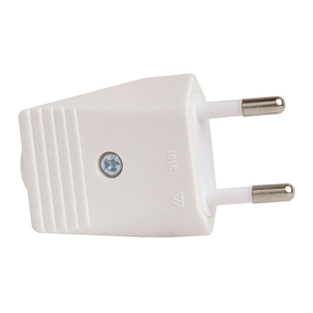 Tomada europlug de 2 pinos sem fio terra, 10 a 250 v, saÃ­da reta, branca_0