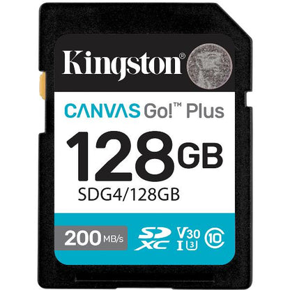 Kingston Technology 128GB SDXC Canvas Go Plus Gen4 200MB/s C10 UHS-I U3 V30_1