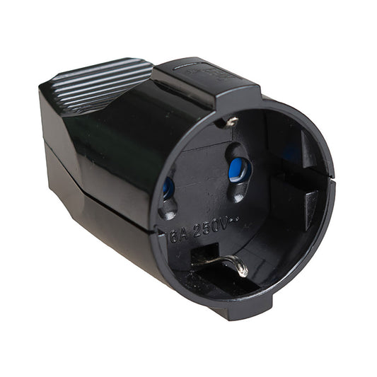 Tomada aÃ©rea t/tl 16a 250v ip20 preto. solera 5019n_0