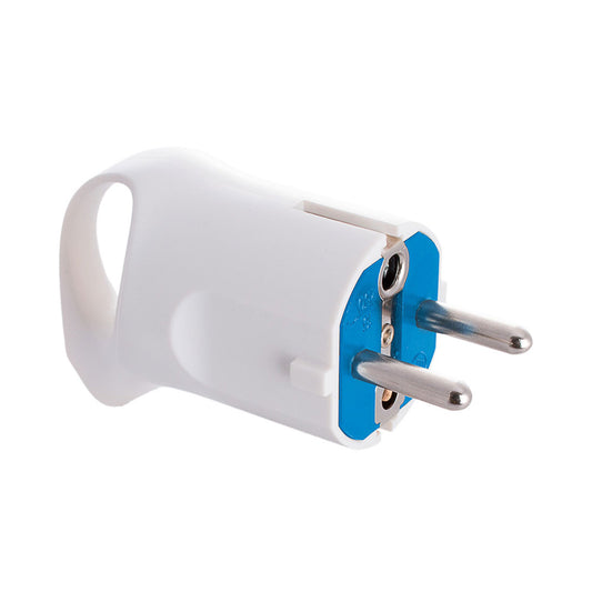 Ficha tipo f 4,8mm 16a 250v t/tl branca. com anel para facilitar a extraÃ§Ã£o. solera 6566a_0
