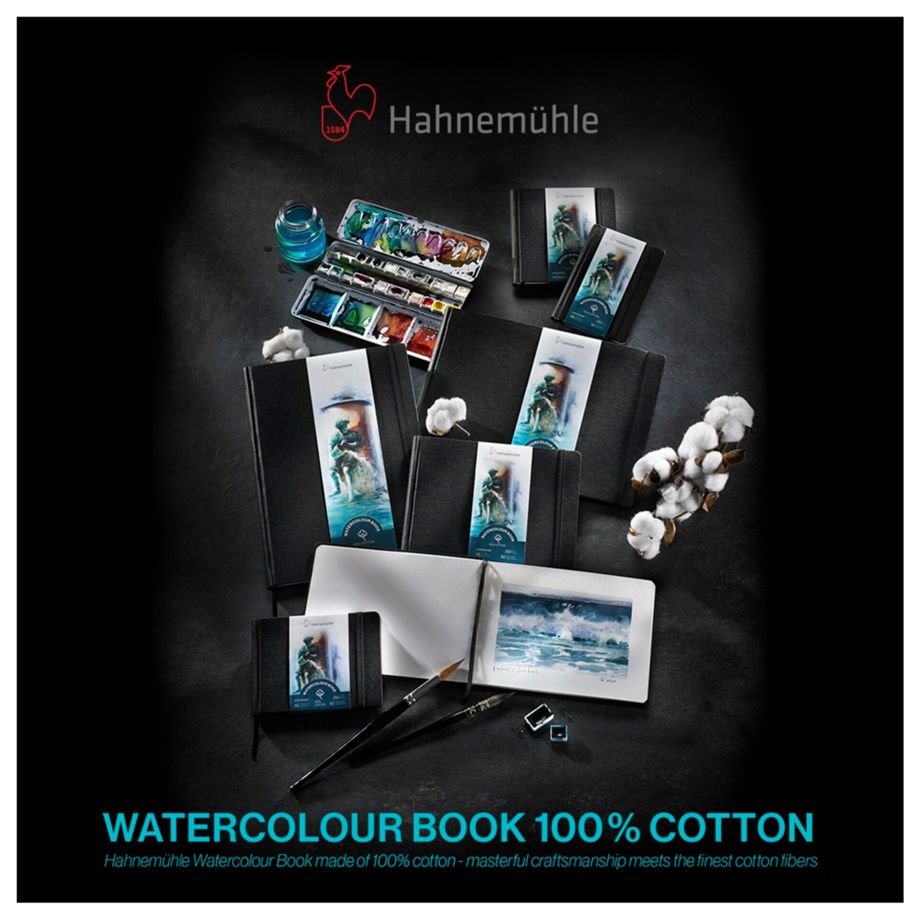 Caderno de Aquarela Hahnemühle / 250g 100% Algodão 19,5x19,5cm 60 Páginas / 10625357_0