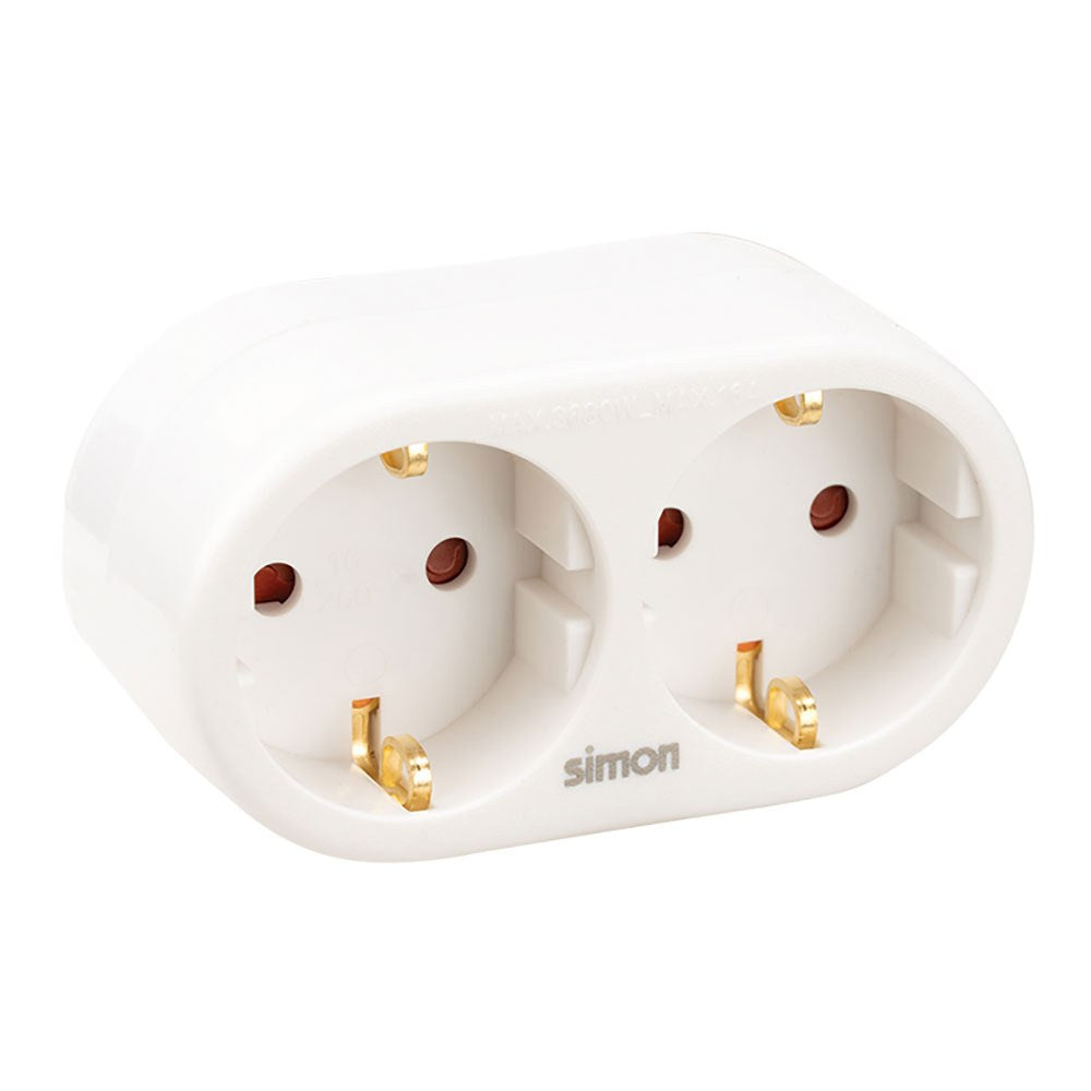 Adaptador schuko de dupla face 2 p+t 16 a 250 v~, branco_0