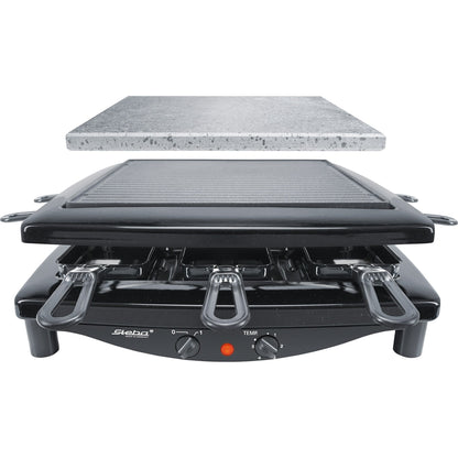 Raclette Grelhador Steba Rc 3 Plus 8 Pessoas 1450 W Preto Cromado