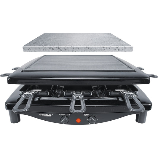 Raclette Grelhador Steba Rc 3 Plus 8 Pessoas 1450 W Preto Cromado