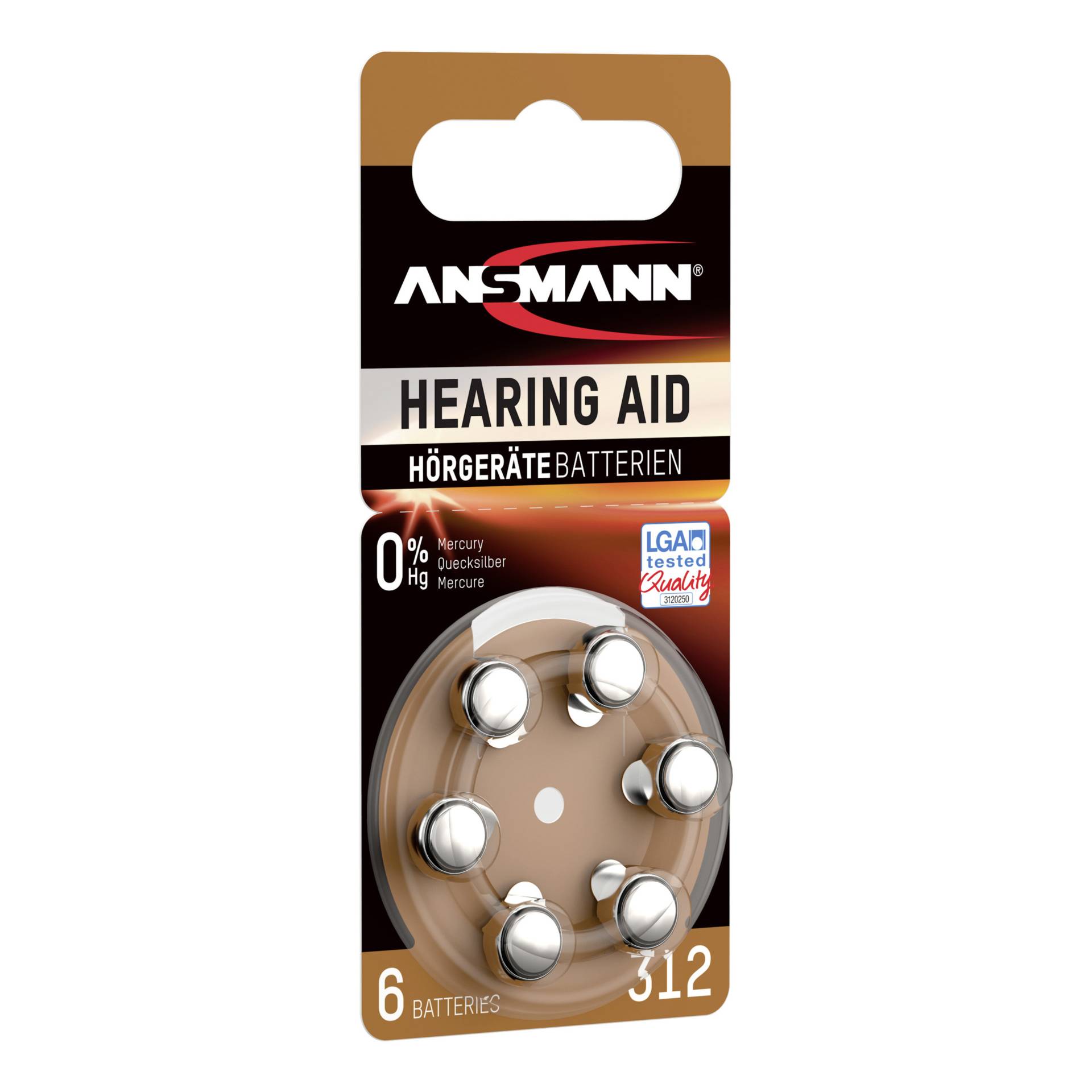 Pilhas para Aparelhos Auditivos PR41 Ansmann 1x6 Zinc-Air 312_1